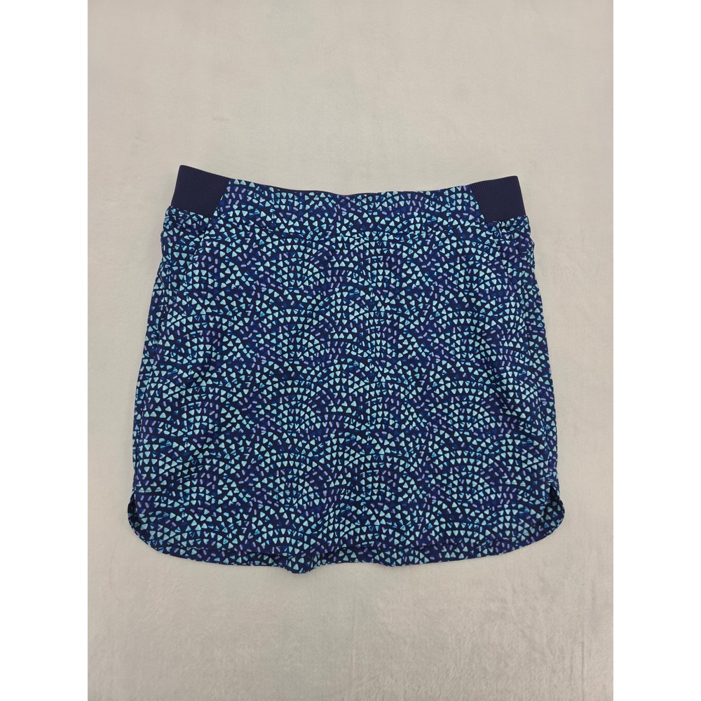 Cypress Club Womens Blue Geometric Mosaic Athletic Golf Tennis Skort Size Medium